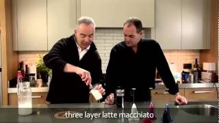 aerolatte  milk frother makes three layer caffè latte macchiato [upl. by Olmstead]