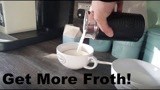 How to Get More Froth from Your Nespresso Coffee Aeroccino  Nespresso tips and help [upl. by Harty]