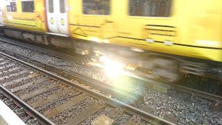 Merseyrail 507 009 making arcs at Birkdale station [upl. by Gipsy]