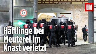 Gefängnismeuterei Polizei stürmt Knast in Thüringen  JVA Untermaßfeld [upl. by Ennoryt]